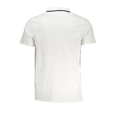 Fila Sleek White Cotton Polo with Contrast Accents - S - Polos