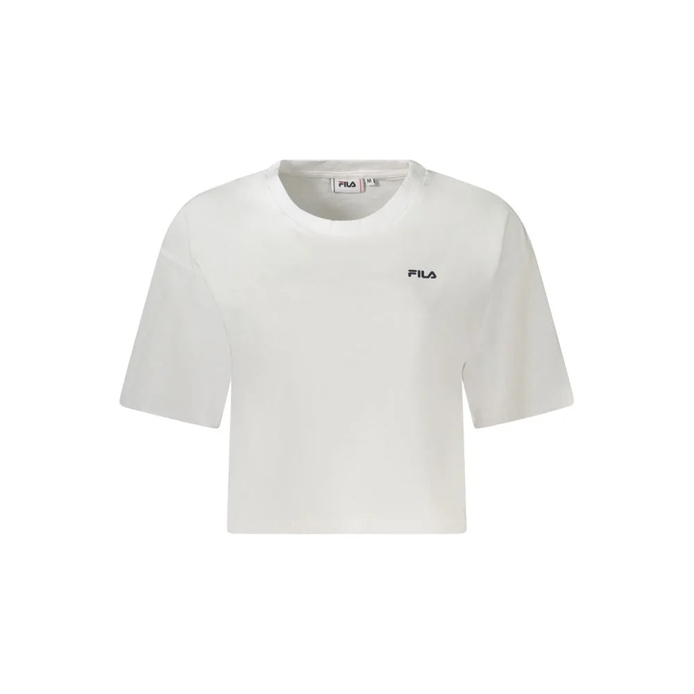 Fila White Cotton Women T-Shirt - T-Shirts