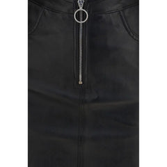 Fiorucci Black Lamb Leather Mini Skirt