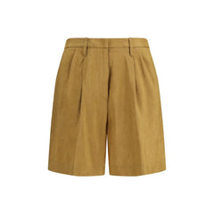 Forte_Forte Beige Linen Bermuda Shorts
