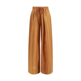 Forte_Forte Brown Silk Casual Pants - II/M