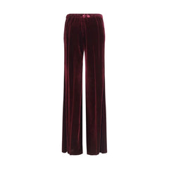 Forte_Forte Flared Trousers in smooth Velvet - Trousers