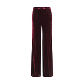 Forte_Forte Flared Trousers in smooth Velvet - Trousers