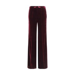 Forte_Forte Flared Trousers in smooth Velvet - Trousers