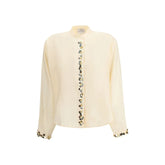 Forte_Forte Multicolor Silk Blouse - Blouses