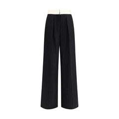 Forte_Forte Sartorial high-waisted pinstripe wool-blend Trousers - Trousers