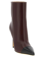 Francesco Russo Bordeaux Goatskin Ankle Boots