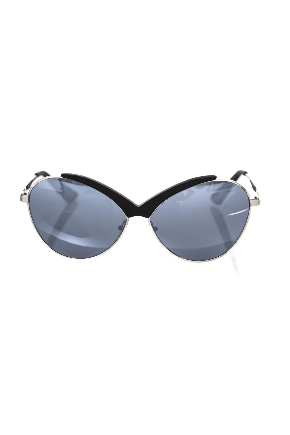 Frankie Morello Black Metallic Fiber Women’s Sunglasses - Sunglasses