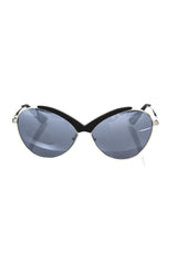 Frankie Morello Black Metallic Fiber Women’s Sunglasses - Sunglasses