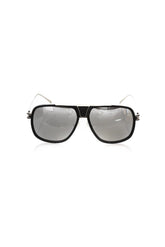 Frankie Morello Black Metallic Fibre Men Sunglass - Sunglasses