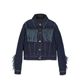 Frankie Morello Blue Cotton Denim Jacket - XS