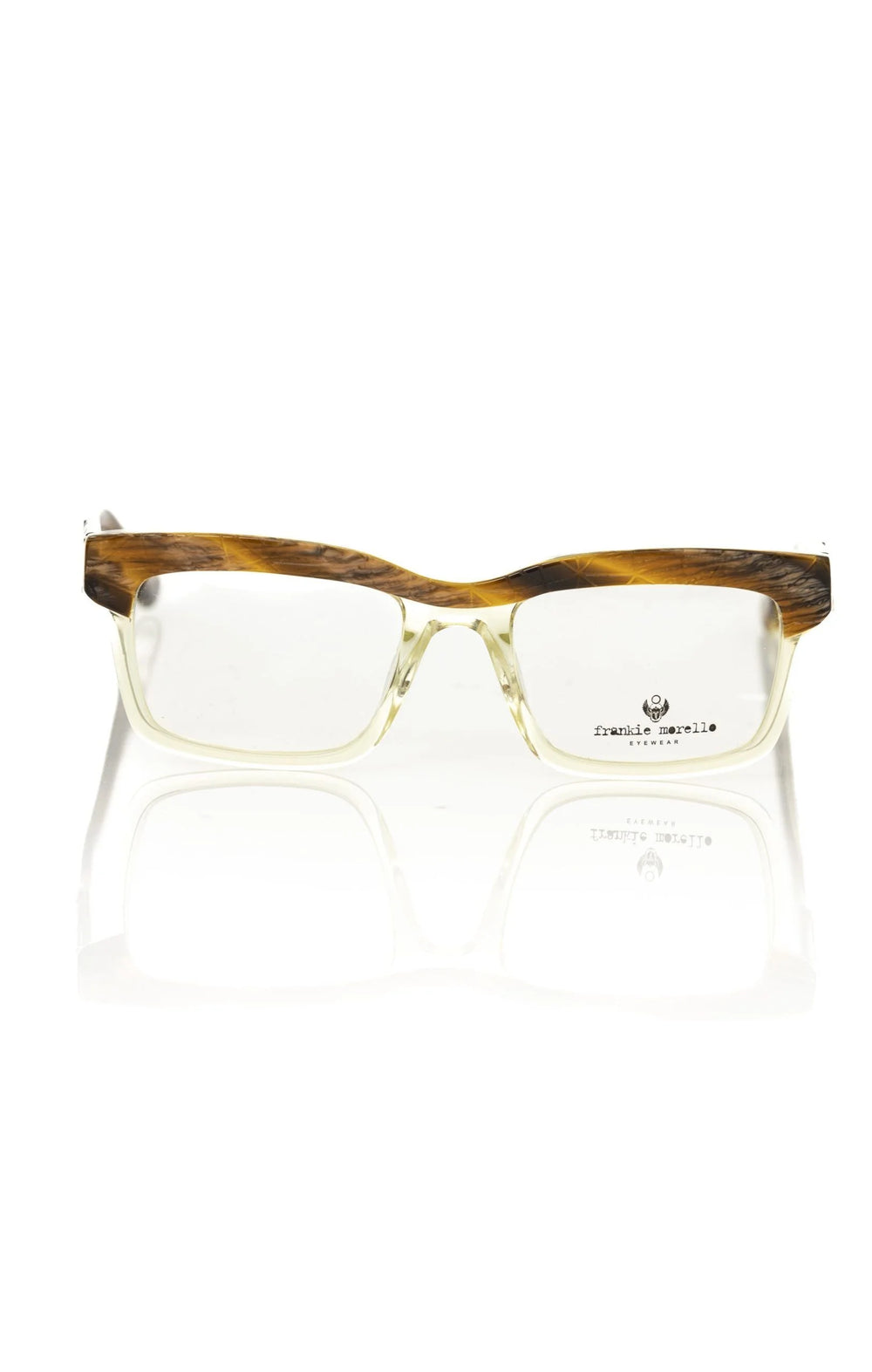Frankie Morello Brown Acetate Men Frame - Eyeglasses