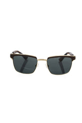 Frankie Morello Brown Metallic Fibre Men Sunglass - Sunglasses