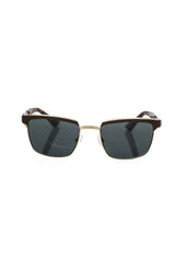 Frankie Morello Brown Metallic Fibre Men Sunglass - Sunglasses