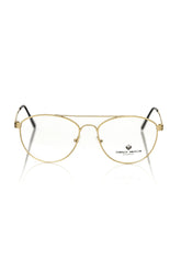 Frankie Morello Gold Metallic Fiber Men’s Frame Aviator Eyeglasses - Eyeglasses
