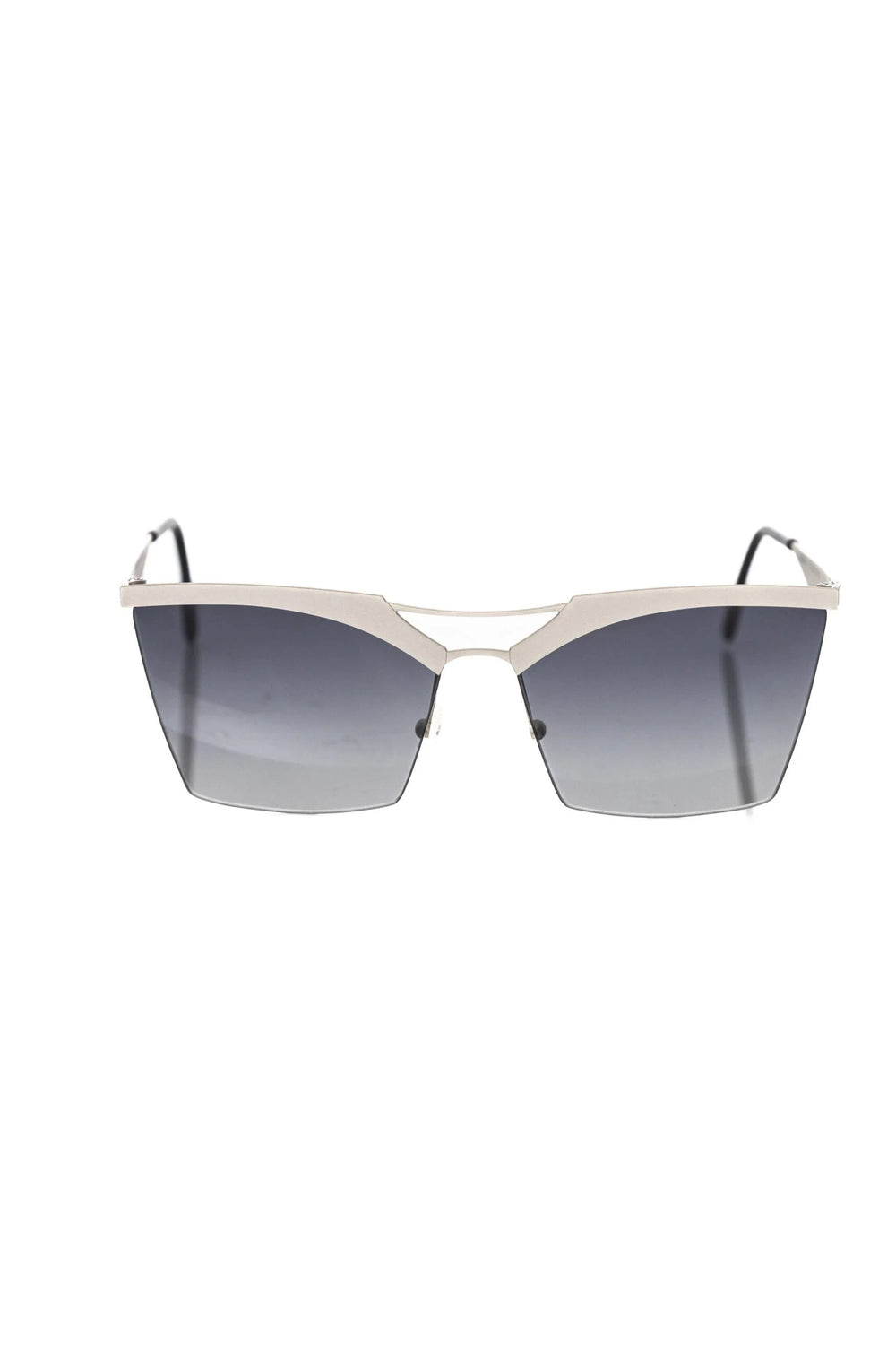 Frankie Morello Silver Metallic Fiber Women Sunglass - Sunglasses