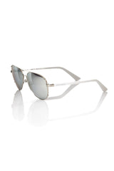 Frankie Morello Silver Metallic Fibre Men Sunglass - Sunglassesk