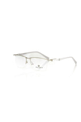 Frankie Morello Silver Metallic Men Frame - Eyeglasses