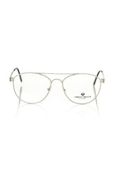 Frankie Morello Silver Metallic Mens Eyeglass Frame - Eyeglasses