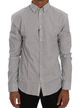 Frankie Morello White Blue Check Casual Cotton Regular Fit Shirt - Shirts
