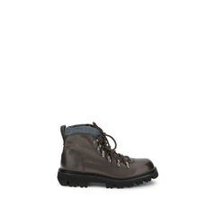 Fratelli Rossetti Brown Calf Leather Bos Taurus Lace-Up Boots