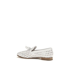 Fratelli Rossetti White Calf Leather Bos Taurus Slip-On Loafers - EU36/US6