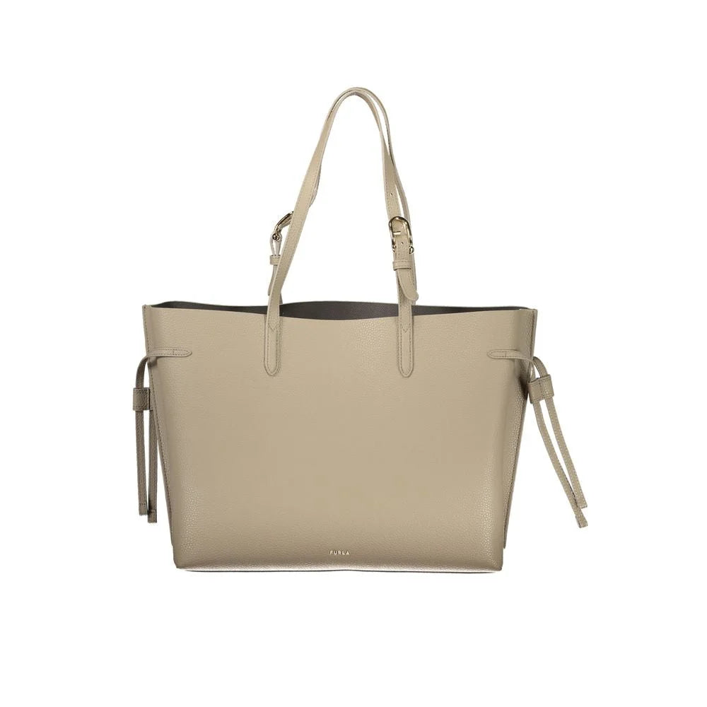 Furla Beige Leather Women Handbag - Shoulder Bags