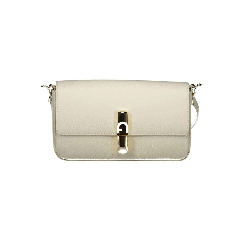 Furla Bianco Leather Women Handbag - Cross Body Bags