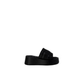 Furla Black Leather Slipper - EU39/US9 - Sandals