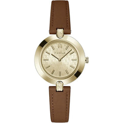 Furla Brown Leather Dress Watch