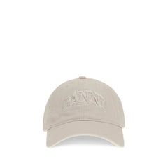 Ganni Beige Cotton Cap (Baseball Hat) - UNI