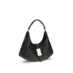 Ganni Black Calf Leather Bos Taurus Shoulder Bag