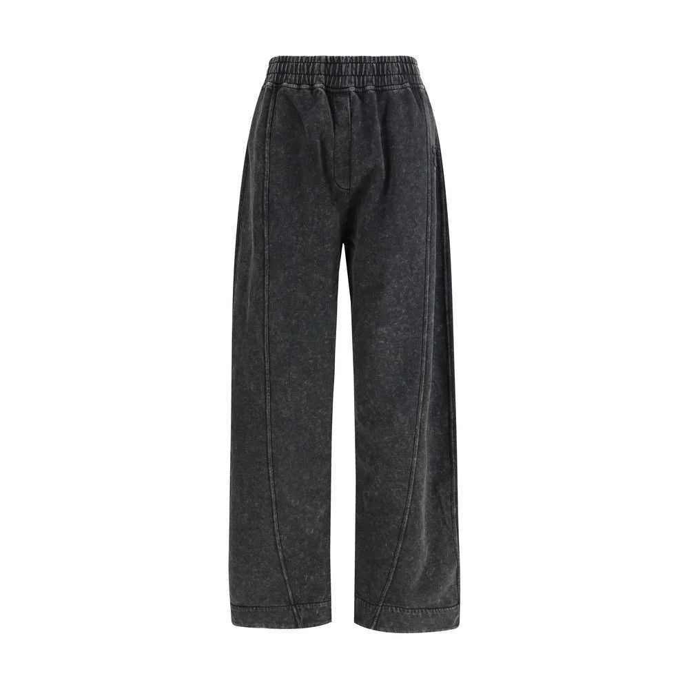 Ganni Black Cotton Casual Pants