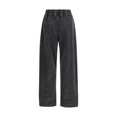 Ganni Black Cotton Casual Pants - S