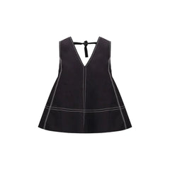 Ganni Black Elastane Top