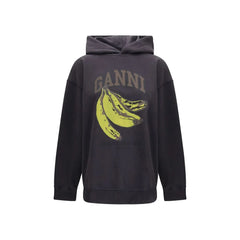 Ganni Black Fabric Sweatshirt
