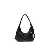 Ganni Black Recycled Leather Shoulder Bag