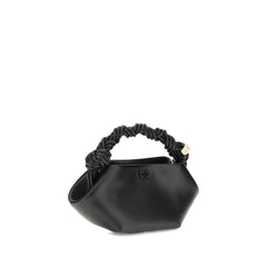 Ganni Black Recycled Leather Shoulder Bag