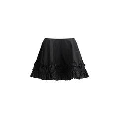 Ganni Black Recycled Polyamide Mini Skirt - Skirts