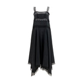 Ganni Black Silk Cocktail Dress