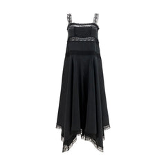 Ganni Black Silk Cocktail Dress