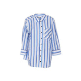 Ganni Blue Cotton Pattern Shirt