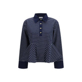 Ganni Blue Cotton Polo Shirt - M