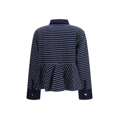 Ganni Blue Cotton Polo Shirt - M