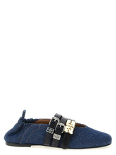 Ganni Blue Organic Cotton Ballet Flats - EU40/US10