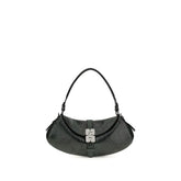 Ganni Blue Recycled Leather Shoulder Bag