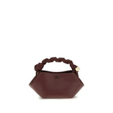 Ganni Bordeaux Recycled Leather Shoulder Bag