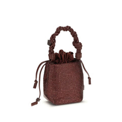 Ganni Bordeaux Recycled Polyester Handbag - Bucket Bags