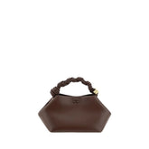Ganni Brown Recycled Leather Handbag