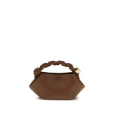 Ganni Brown Recycled Leather Shoulder Bag